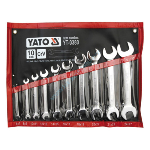 Bộ cờ lê 2 đầu miệng hệ mét 10 chi tiết Yato YT-0380